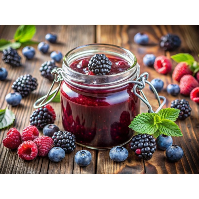 Confiture sans sucre / Myrtille Framboise - 280g | Hero Diet