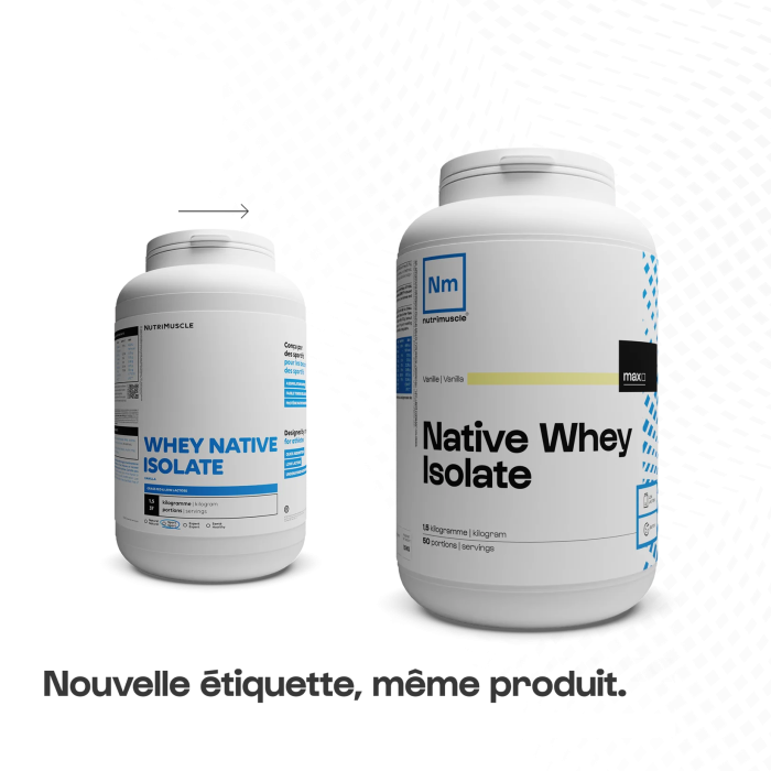 Whey Native Isolate (Low lactose) - 1,5kg | Nutrimuscle