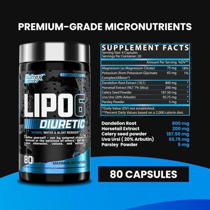 Lipo 6 Diurétic - 80 Caps | Nutrex