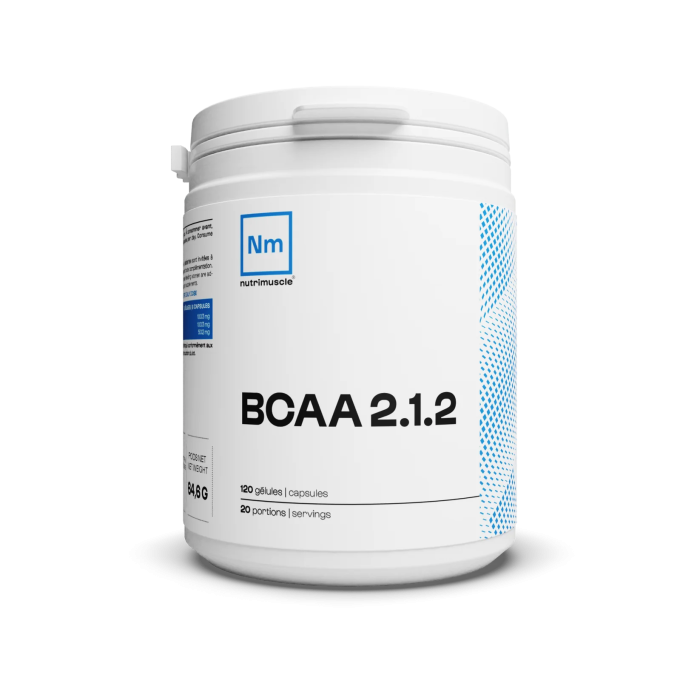 Bcaa 2.1.2 - 120 Gélules | Nutrimuscl