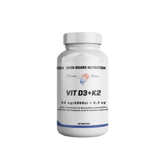 Vit D3 + K2 - 60 Tablettes | Iron Shark Nutrition