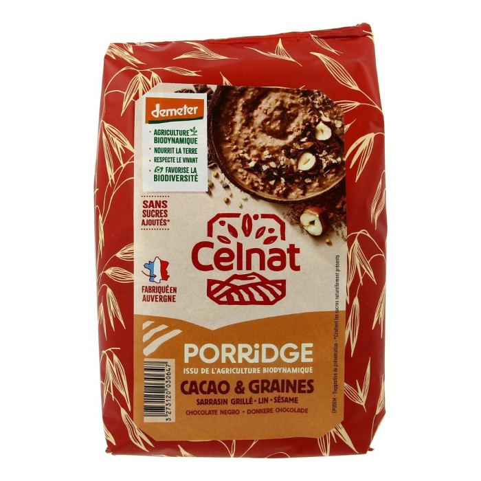 Porridge Cacao & Graines - Biologique - 350g Celnat