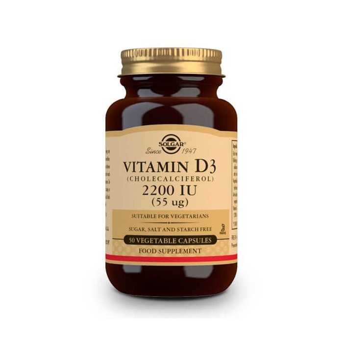 Vitamin D3 - 2200 IU - 50 gélules | Solgar